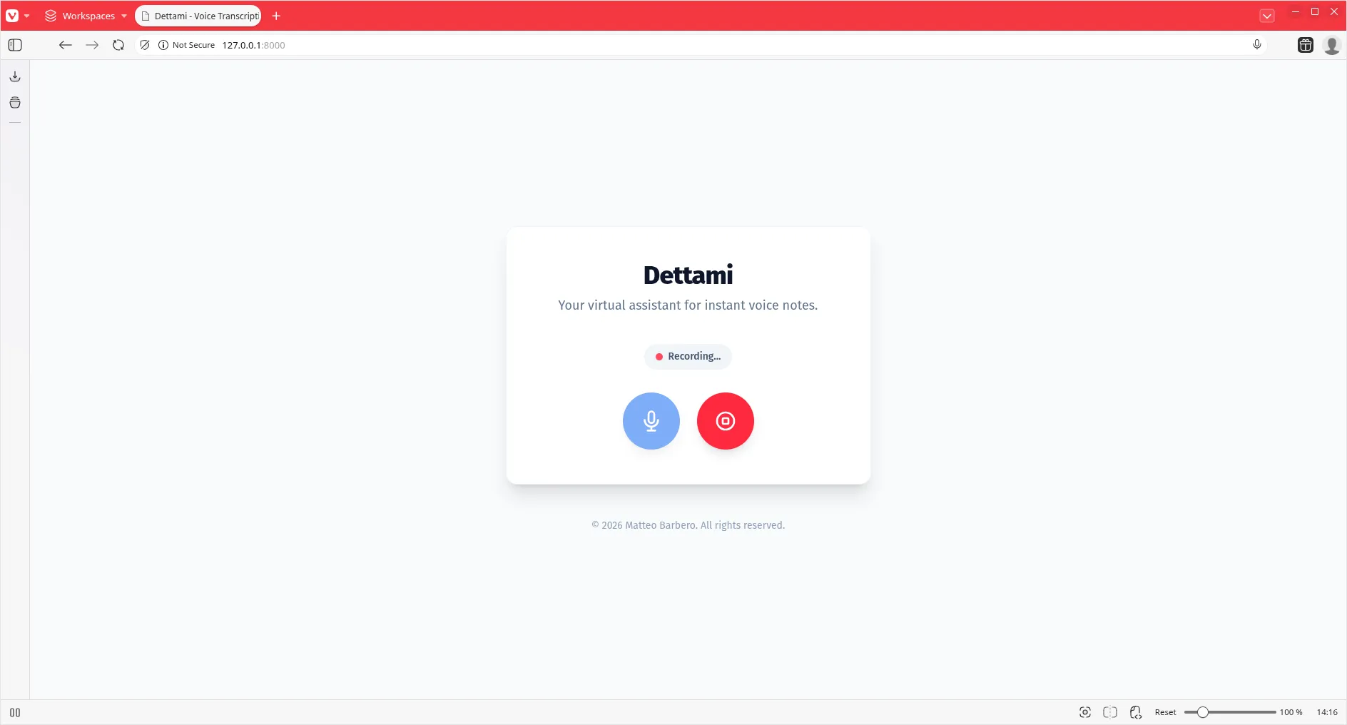 Recording in progress